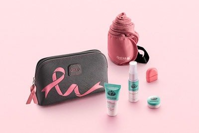 Qatar Airways Breast Cancer Awareness Kit - ALO Magazine