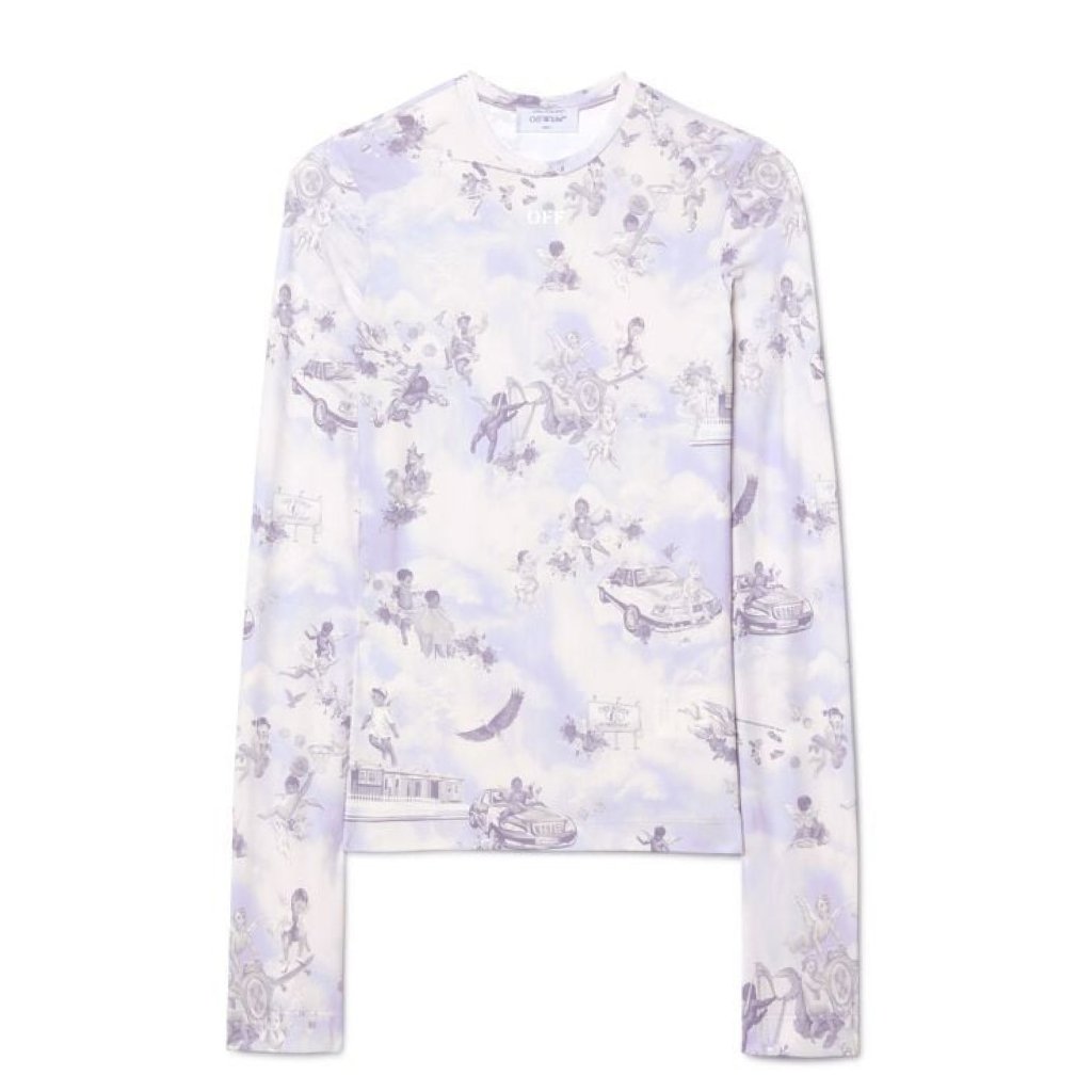 Off-White White Fresco Long-Sleeved Top