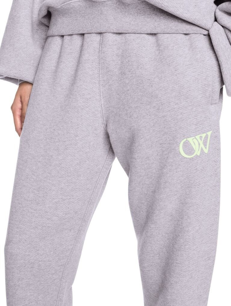 Off-White Gray Embroidered OW Sweatpants
