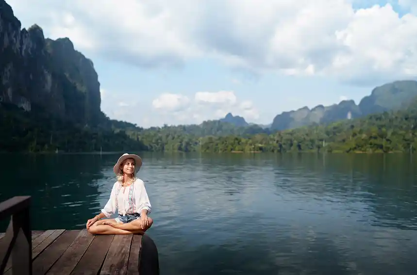 Woman relaxing — Middle Eastern wellness