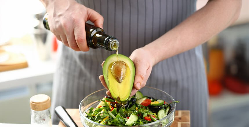 Olive oil finishing a dish