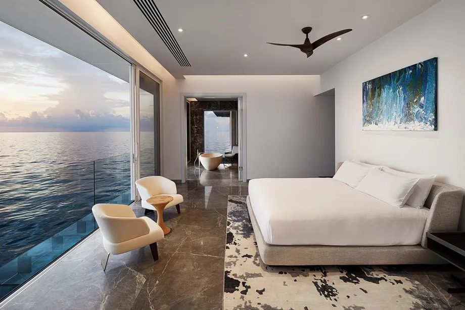 THE MURAKA Overwater Master Bedroom Architectural - ALO Magazine
