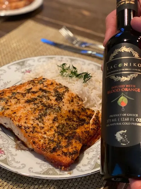 Blood Orange Olive Oil Salmon Dinner