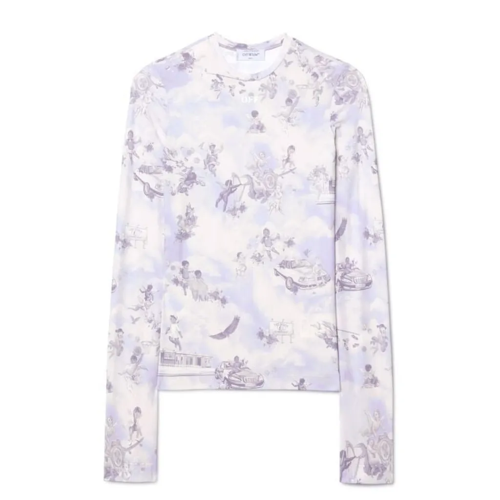 Off-White White Fresco Long-Sleeved Top