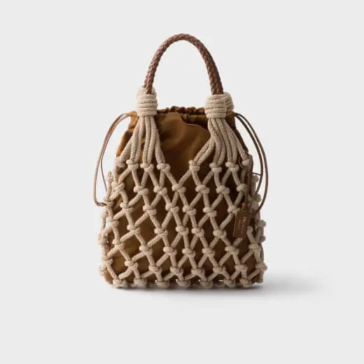 Prada Noue medium cotton macrame bag